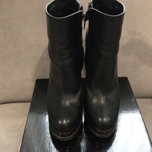 Aldo black leather booties